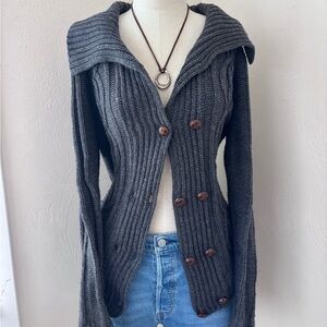 Merona Charcoal Button-Up Women's Cardigan